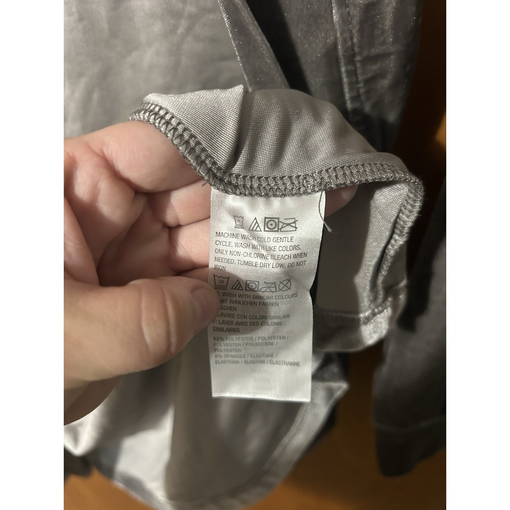 Issac Mizrahi Open Front Velour Cardigan Size XXS Grey with Pockets - Picture 5 of 6